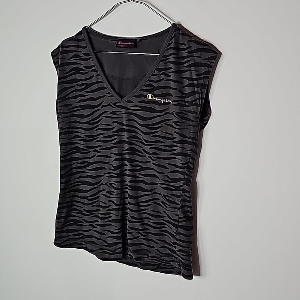 Champion black and gray size 10 sleeveless top - Picture 2 of 6
